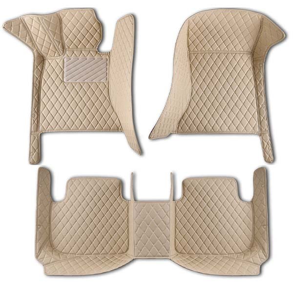 Diamond Stitch Car Mats - Custom Luxury Floor Mats Set