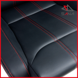 PVC leather custom made universal car seats cover black with grey