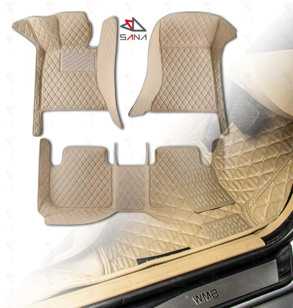 Premium Car Floor Mats Beige-1