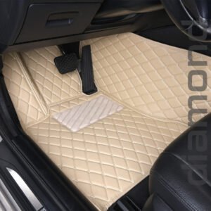 Beige Diamond Car Mats 4 1