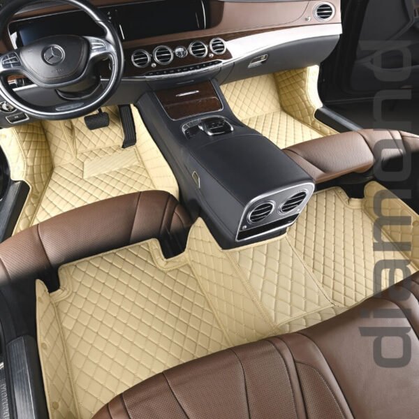 Beige Diamond Car Mats 8