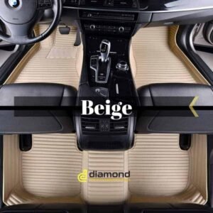 Beige Stripe Luxury Car Mats