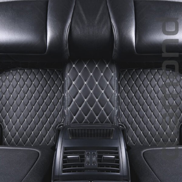 Black And Beige Diamond Car Mats 4 1