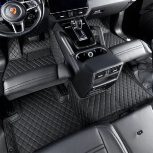 Black And Balck Stitching Floor Mats