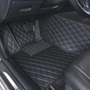 Black And Balck Stitching Floor Mats