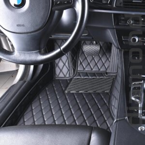 Black And Black Diamond Car Mats 5 1