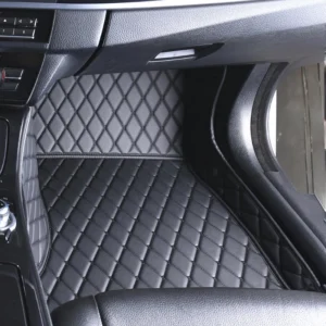 Black And Balck Stitching Floor Mats