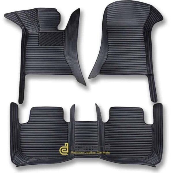 Black And White Stripe Car Mats 1 1