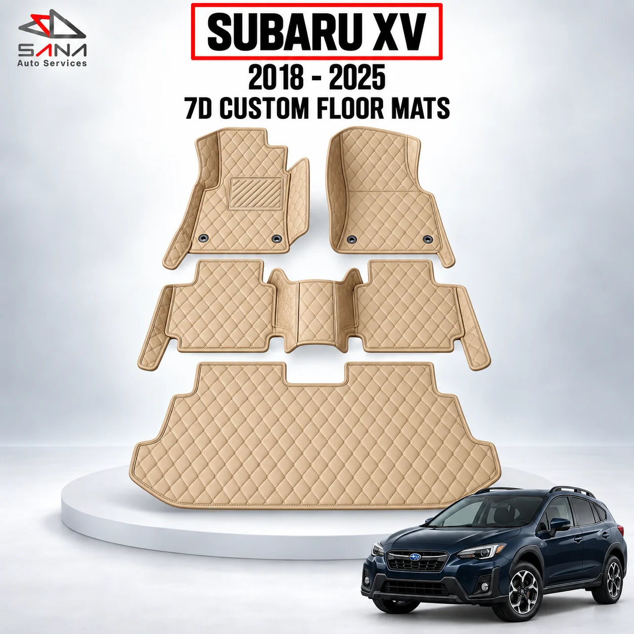 Custom Subaru Floor Mats – Durable Leather Car Mats 2018 - 2026 Custom Leather Floor Mats For Subaru In Dubai
