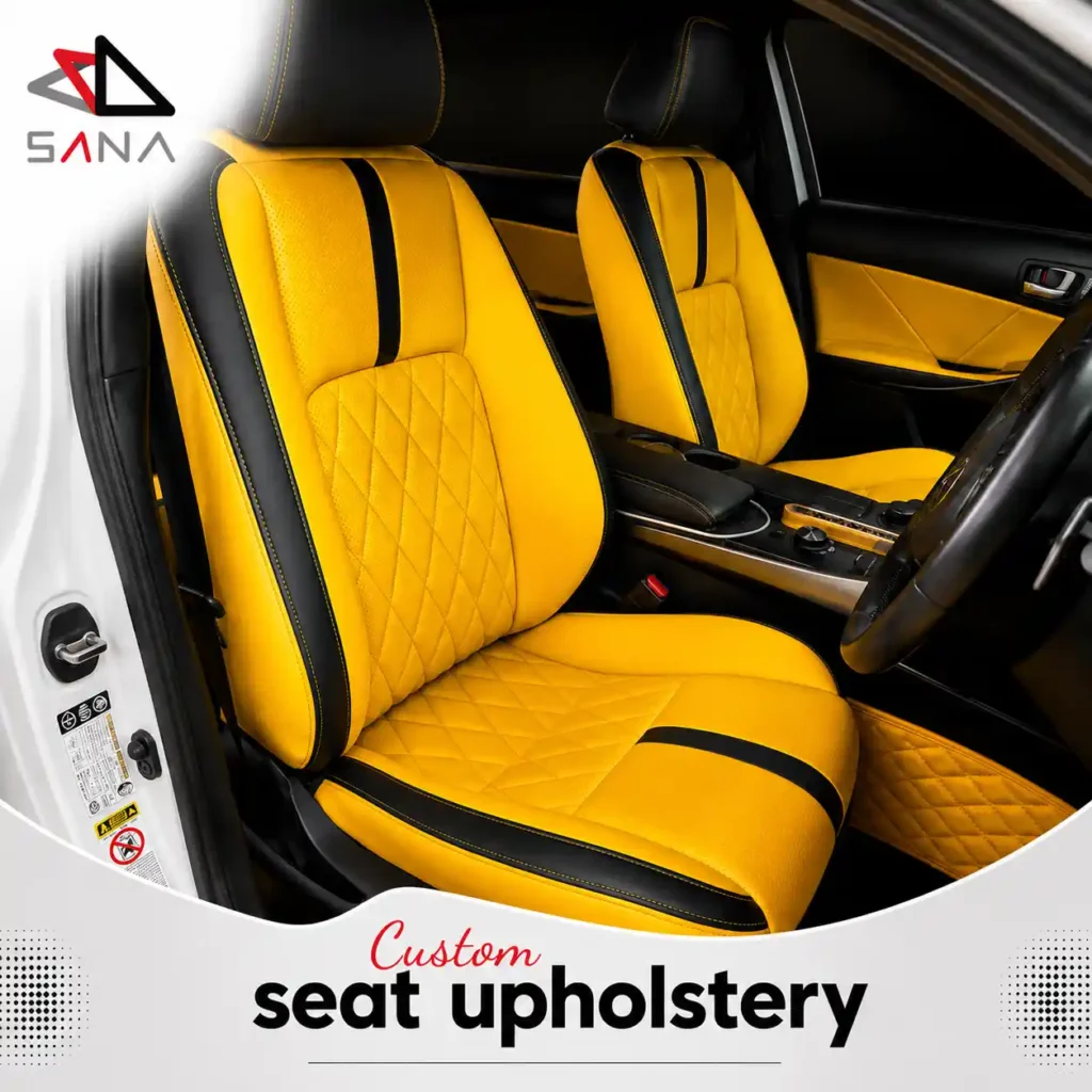 ترقية داخلية السيارة بشكل يغيّر التجربةCar Interior Upgrading Custom Seat Upholstery By Sana Auto Services, Al Quoz Dubai