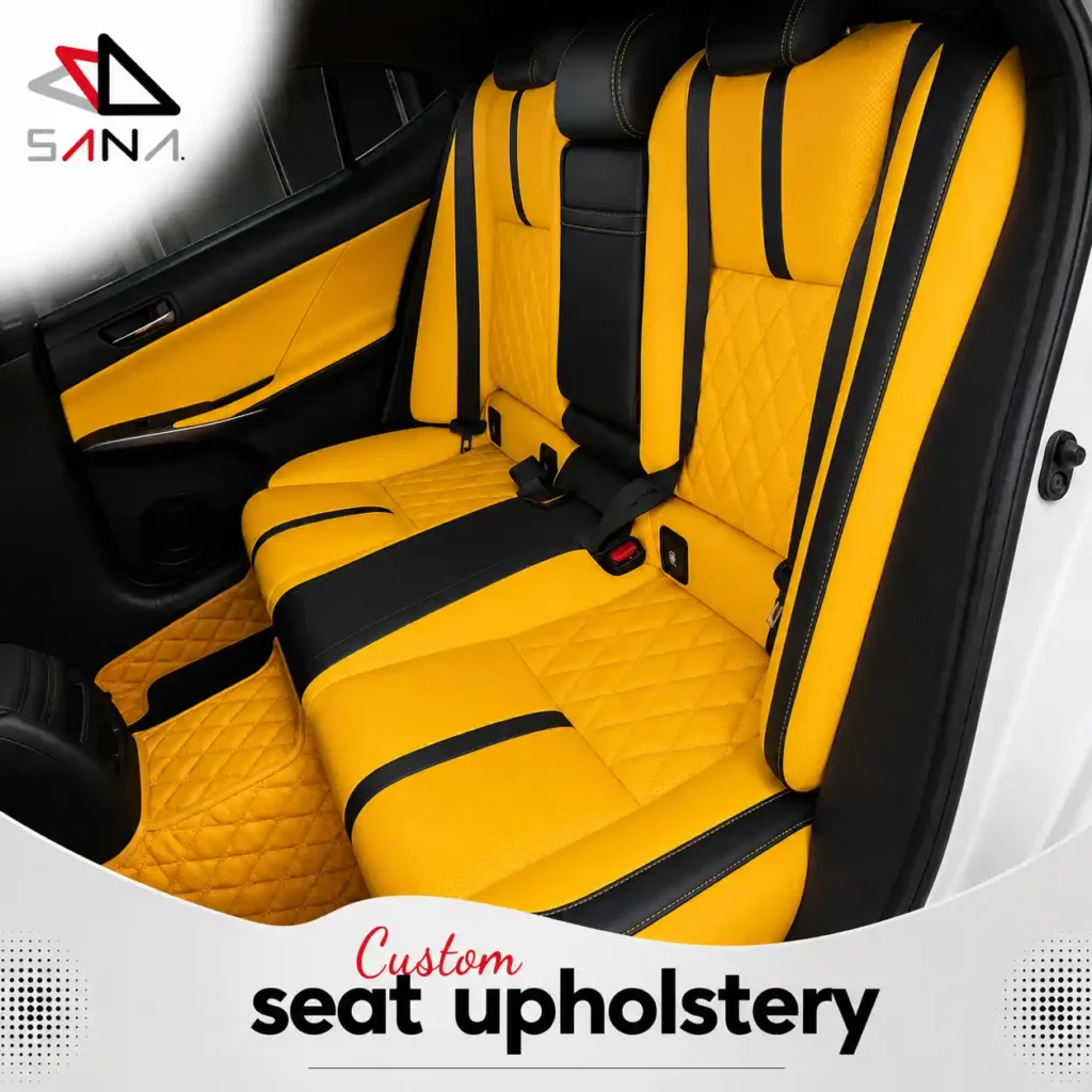 ترقية داخلية السيارة بشكل يغيّر التجربةCar Interior Upgrading Custom Seat Upholstery By Sana Auto Services, Al Quoz Dubai