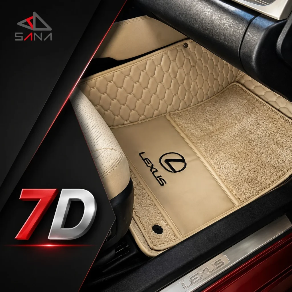 دعاسات سيارة حسب الموديل لمقصورة تحميها بثقة Custom Luxury 7D Floor Mat By Sana Auto Services, Al Quoz Dubai