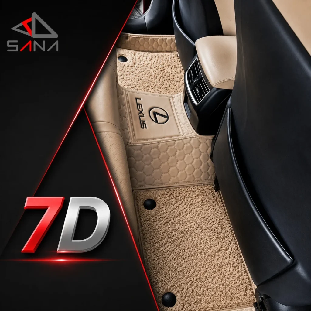 دعاسات سيارة حسب الموديل لمقصورة تحميها بثقة Custom Luxury 7D Floor Mat By Sana Auto Services, Al Quoz Dubai